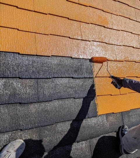 ⑩屋根塗装下塗り